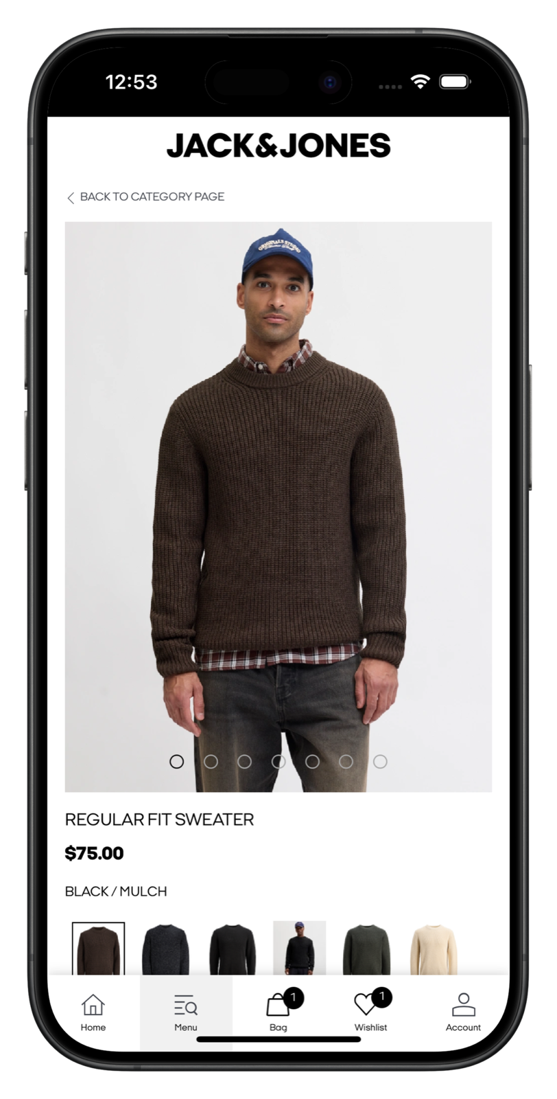 jackjones.com app screenshot