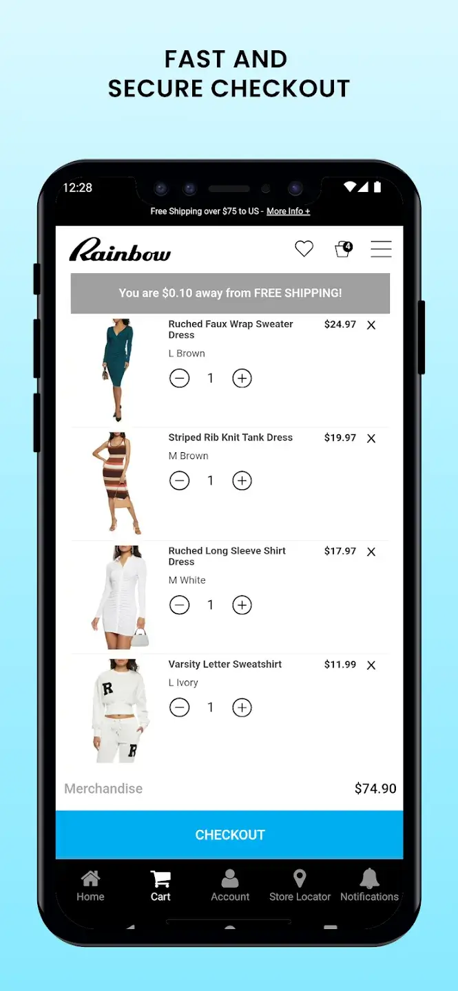 rainbowshops.com app screenshot
