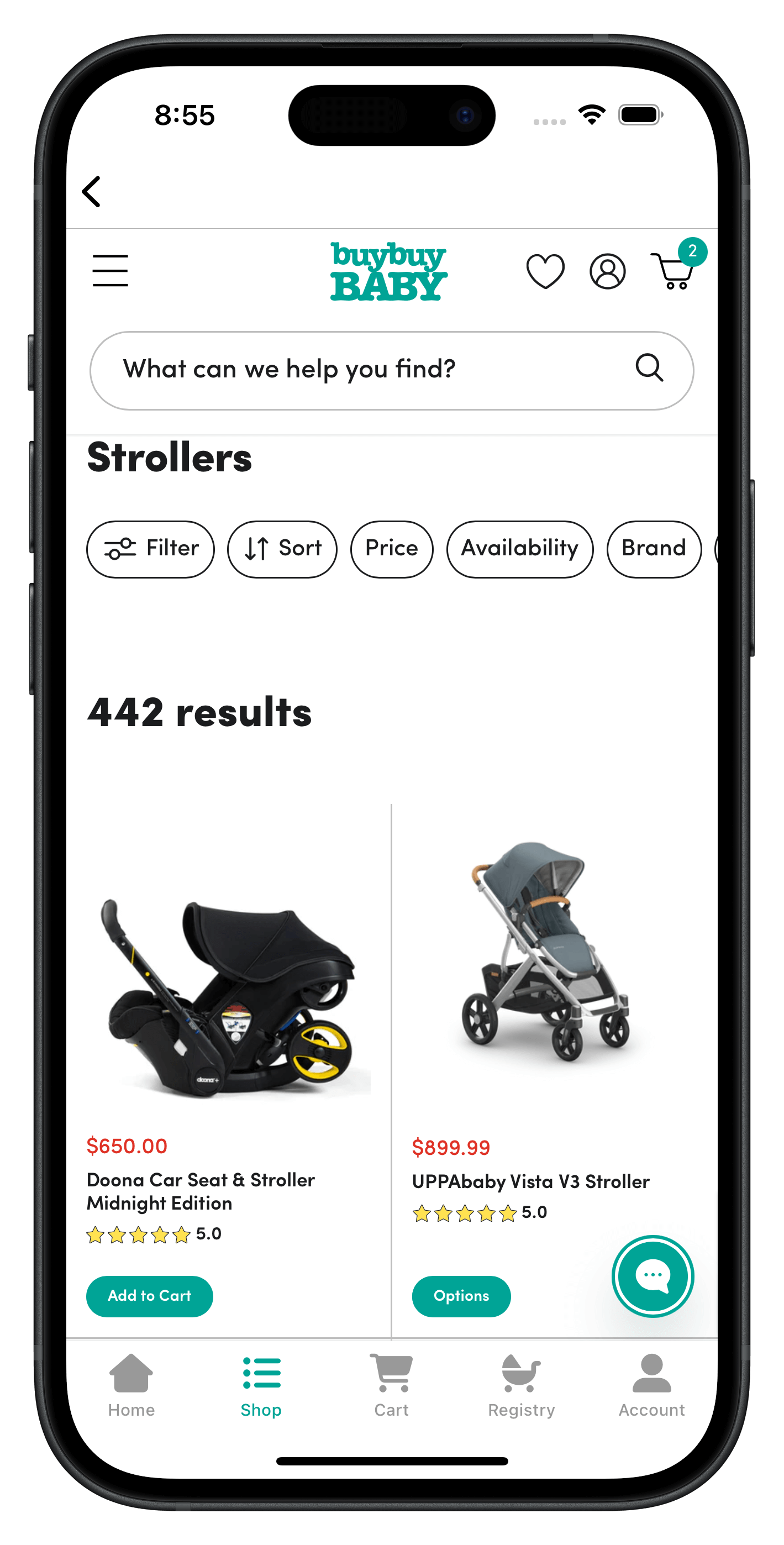 buybuybaby.com app screenshot