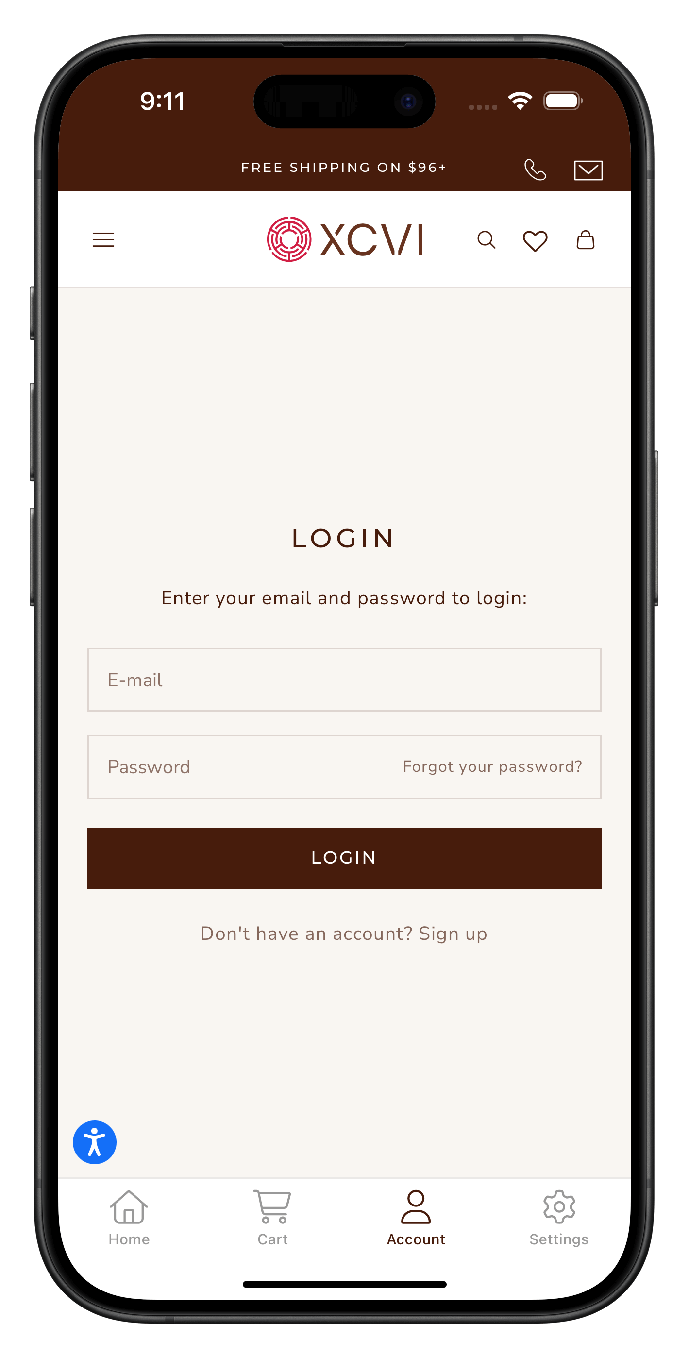 xcvi.com app screenshot