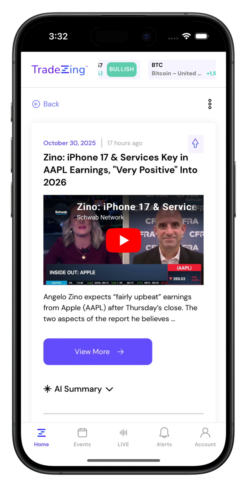 tradezing.com app screenshot