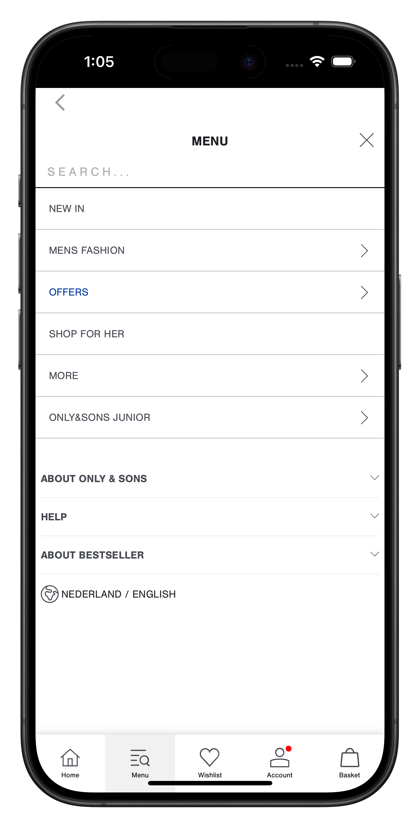 bestseller.com app screenshot