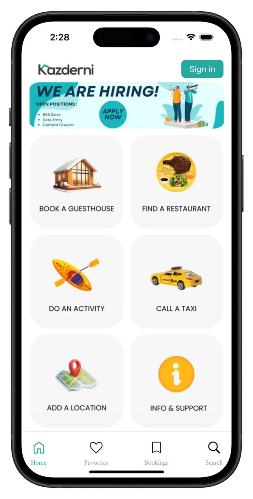 kazderni.com app screenshot
