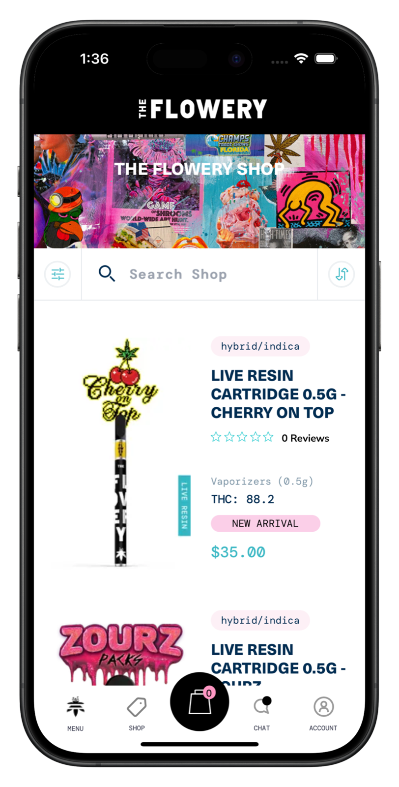 theflowery.co app screenshot