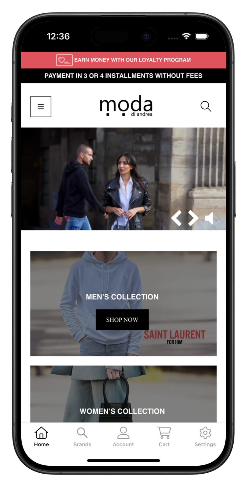 modadiandrea.com app screenshot