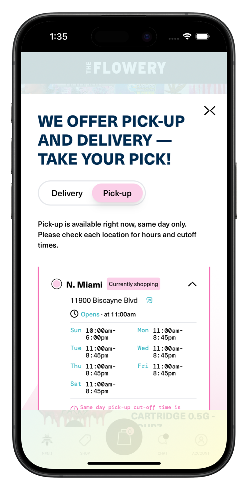 theflowery.co app screenshot