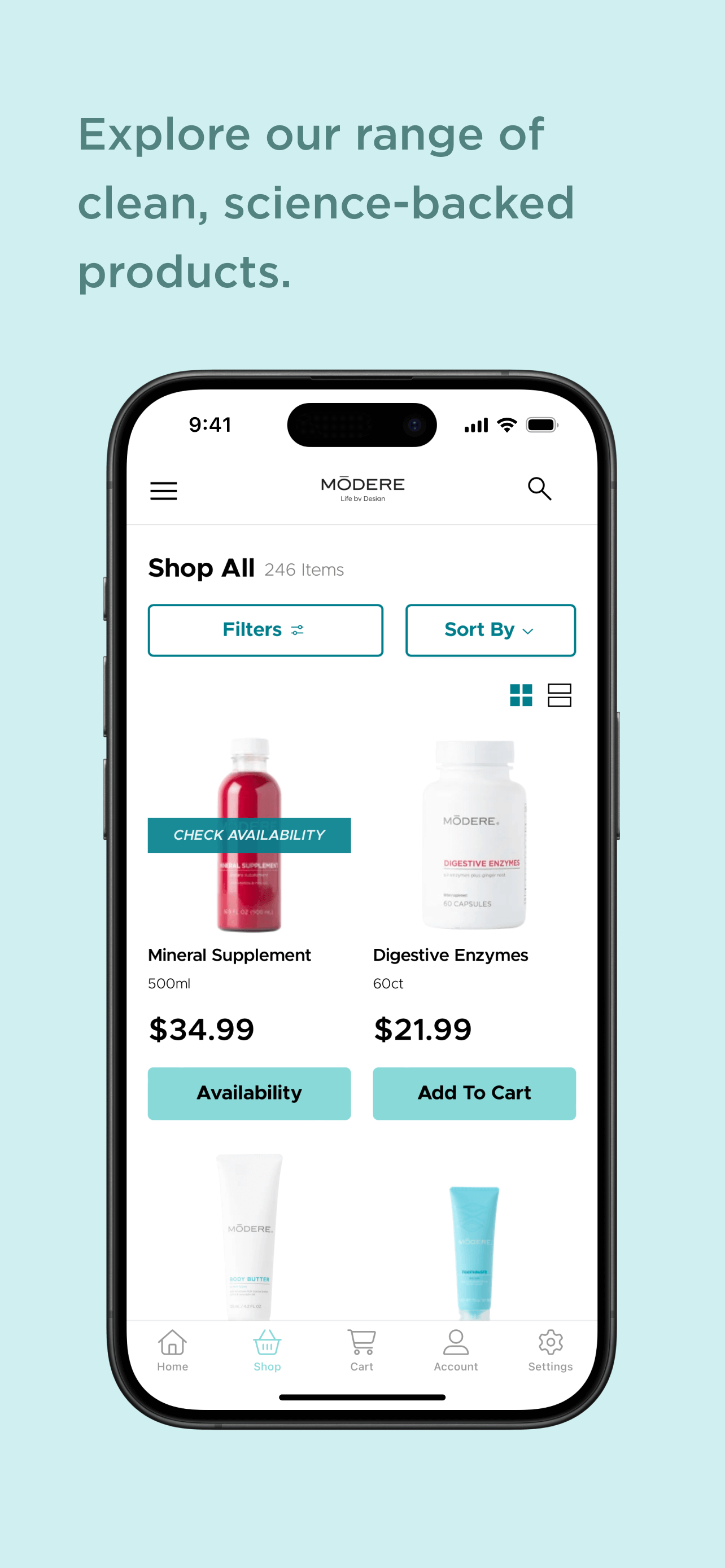modere.com app screenshot