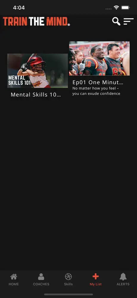 trainthemind.com app screenshot