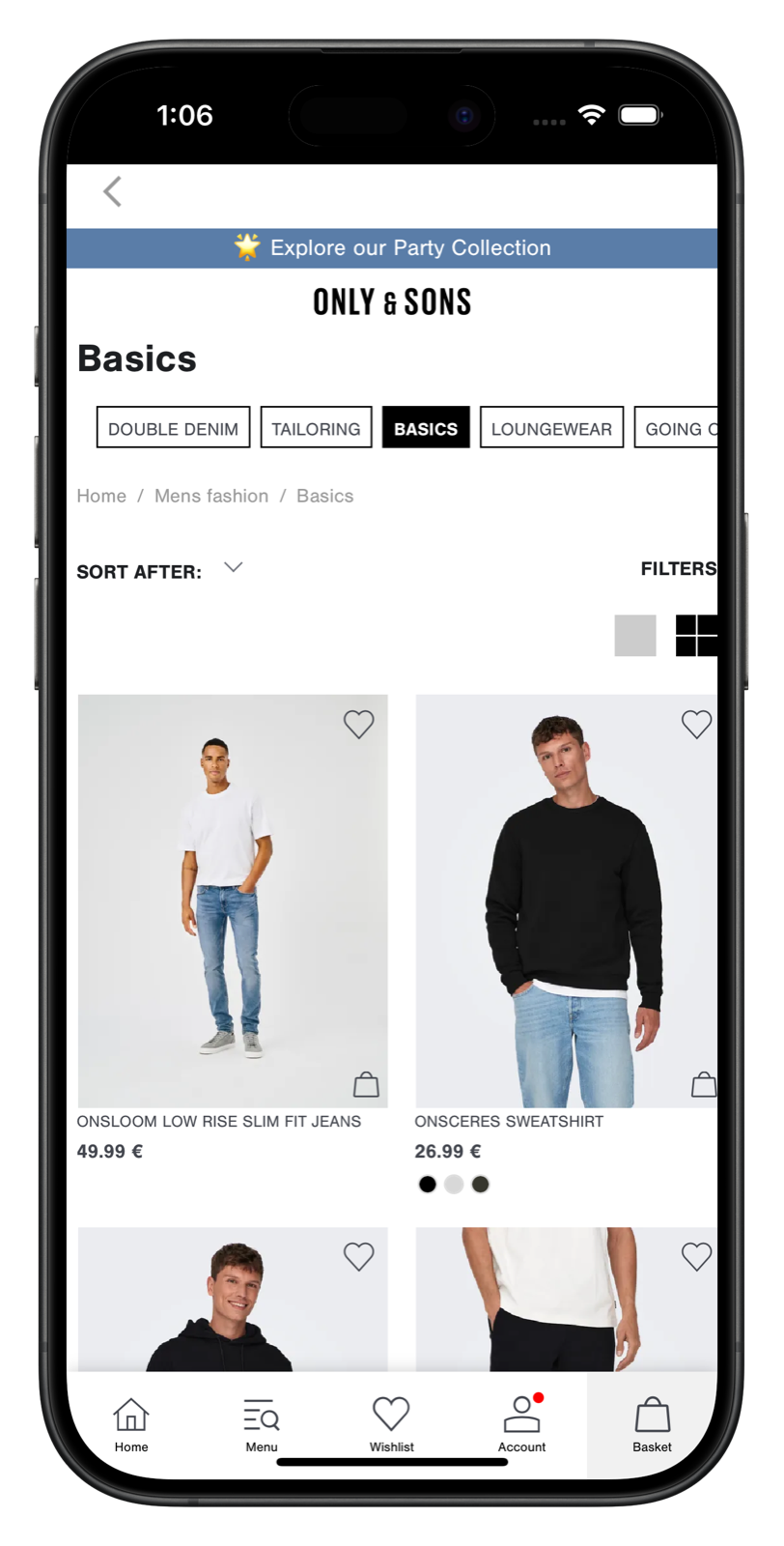bestseller.com app screenshot