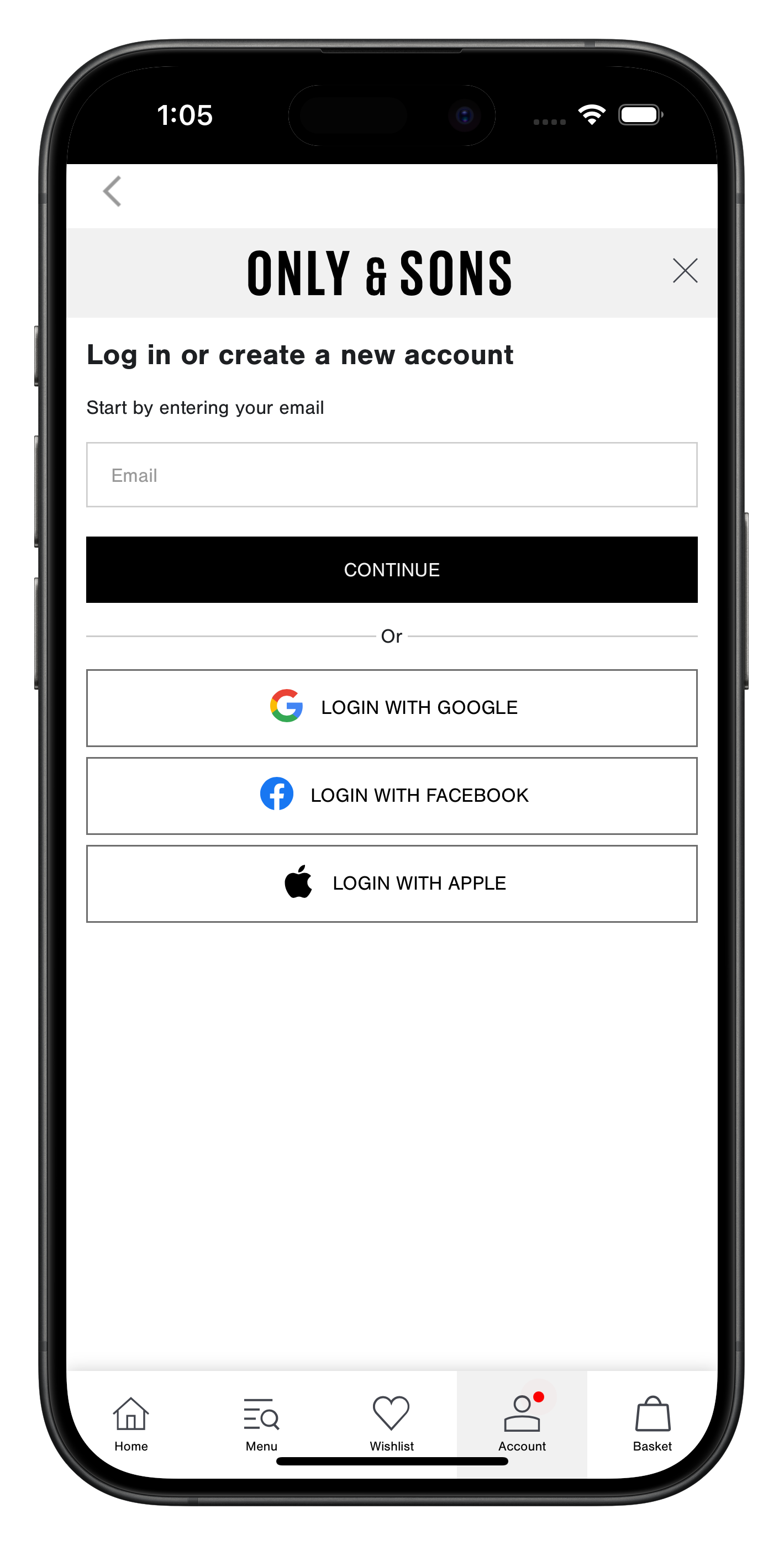 bestseller.com app screenshot