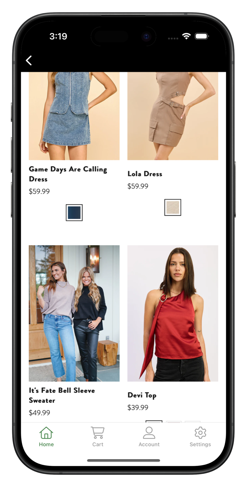 pantsstore.com app screenshot