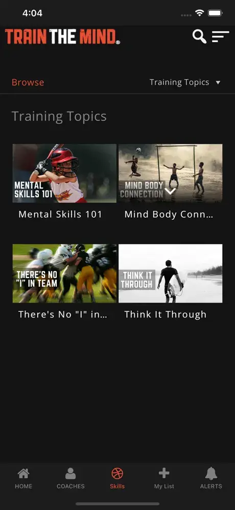 trainthemind.com app screenshot