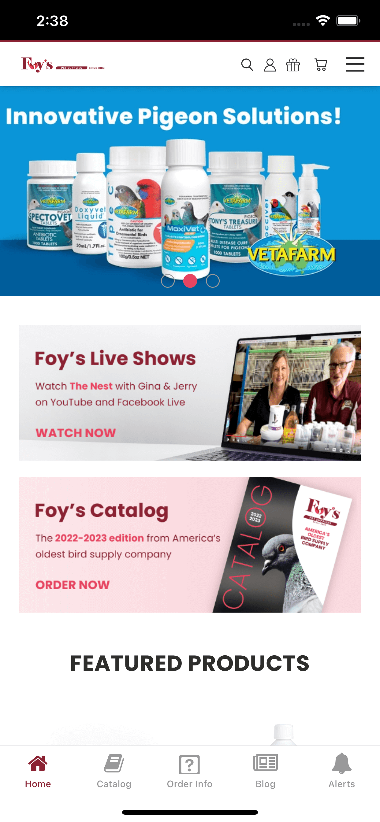 foyspetsupplies.com app screenshot