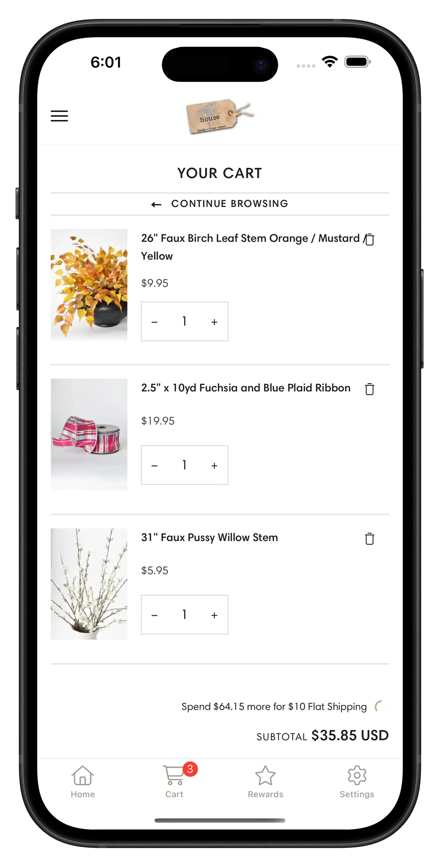 housebyjsdonline.com app screenshot