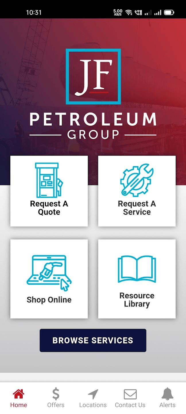 jfpetrogroup.com app screenshot