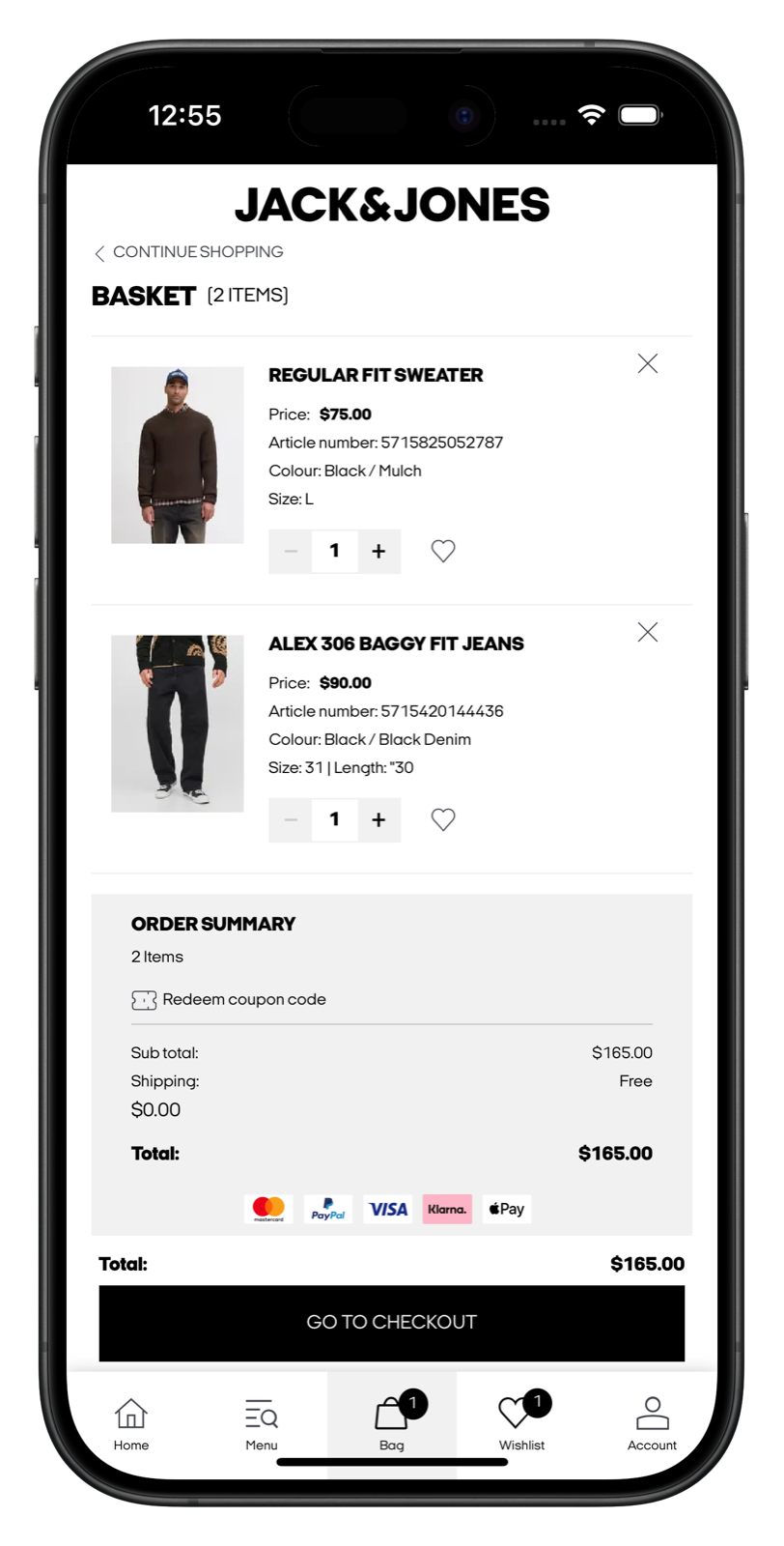 jackjones.com app screenshot
