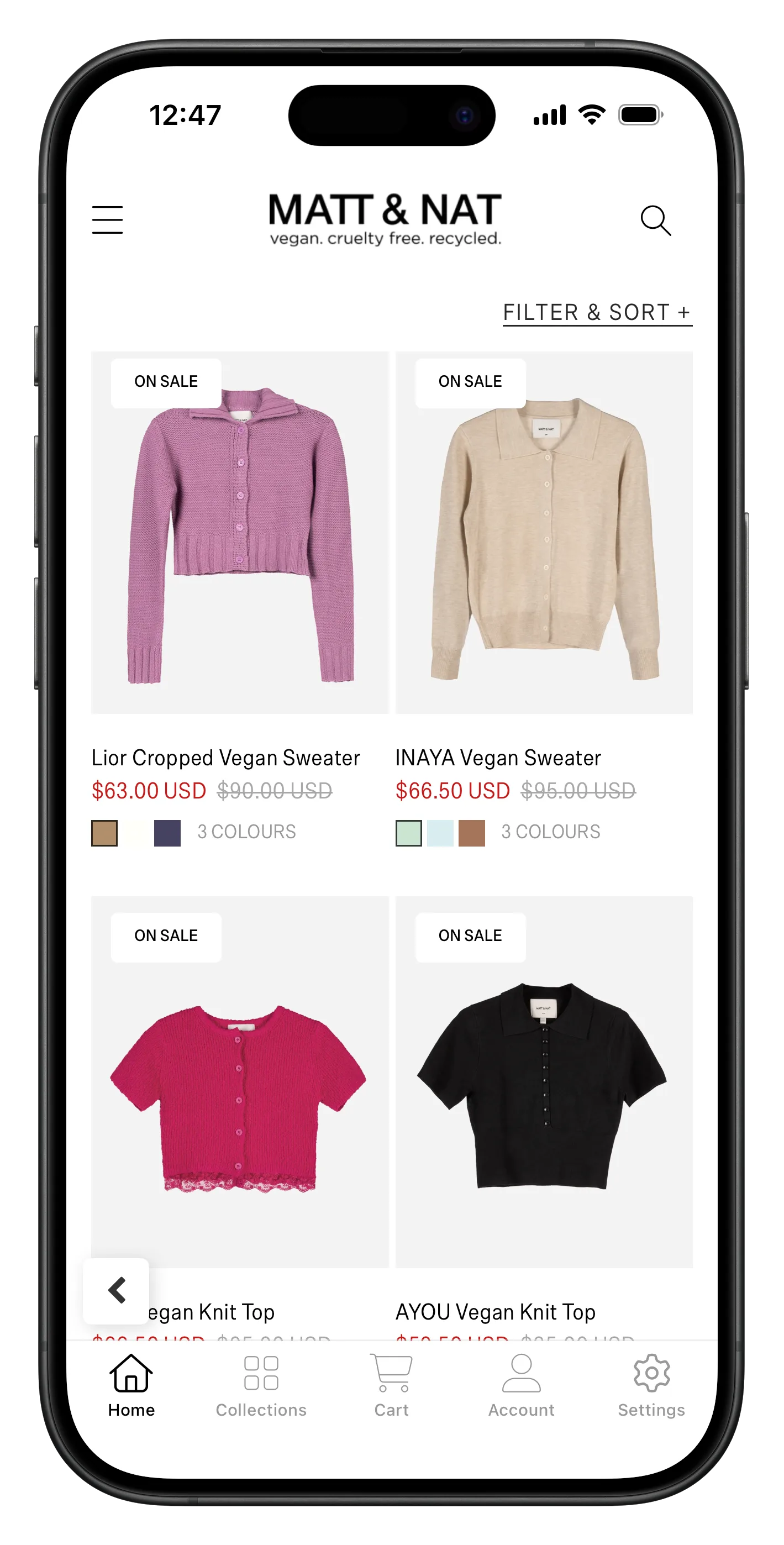 mattandnat.com app screenshot