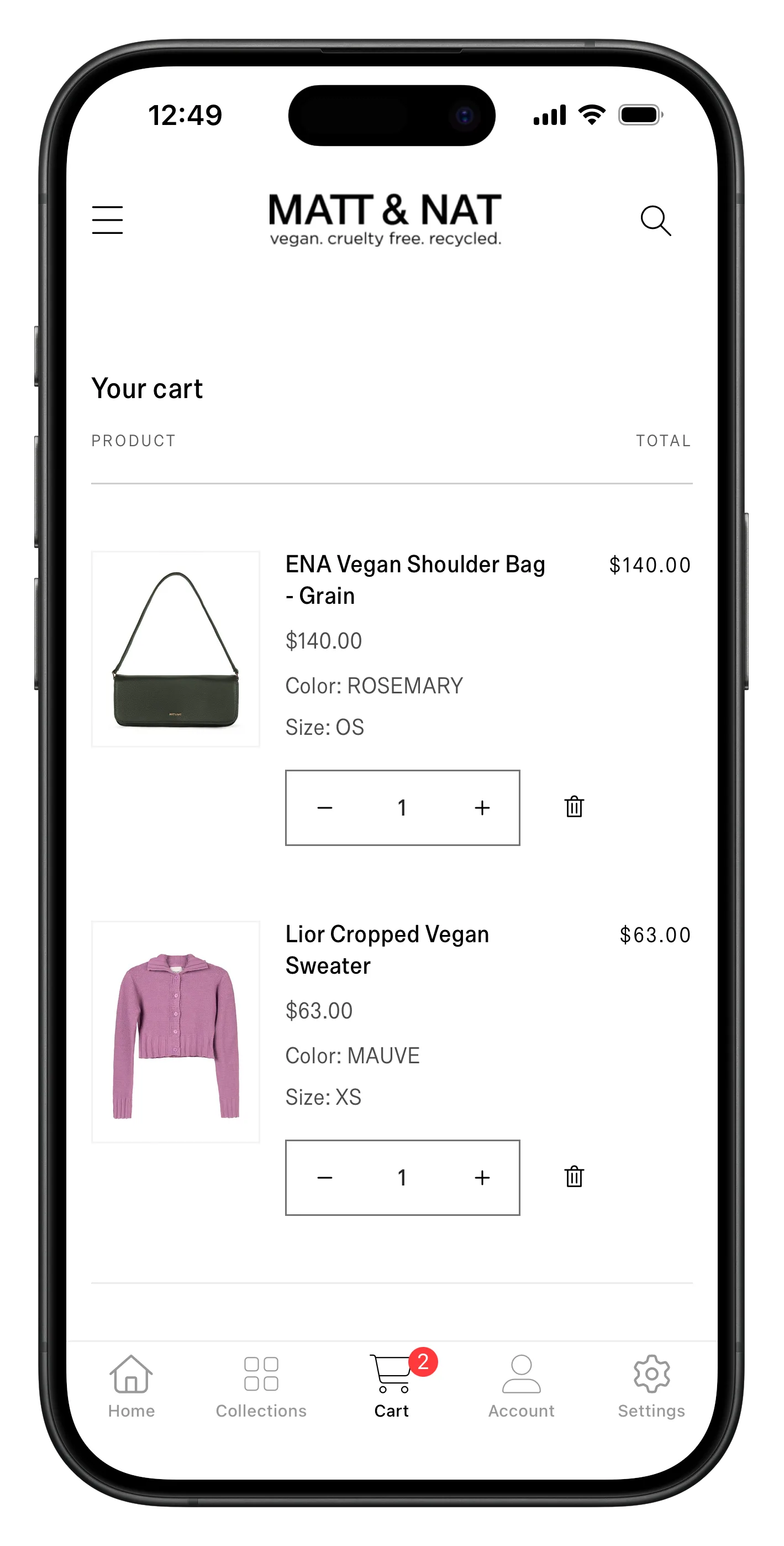mattandnat.com app screenshot