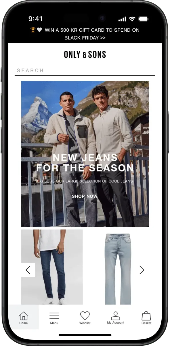 Only & Sons mobile app