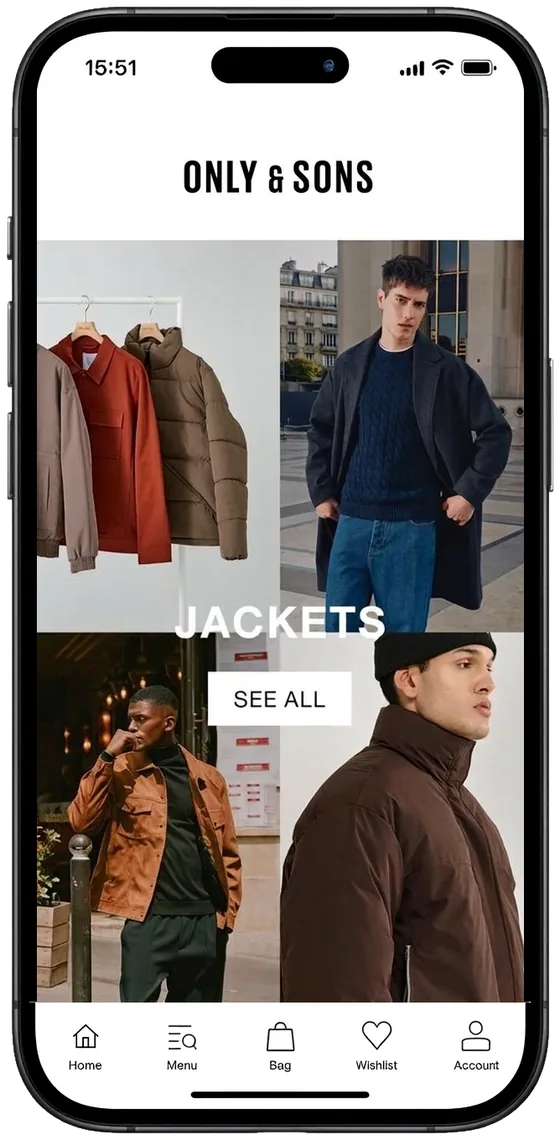 Only & Sons mobile app
