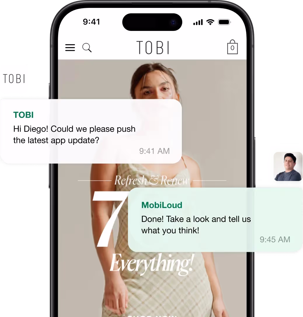 MobiLoud customer success team working with a JavaScript team